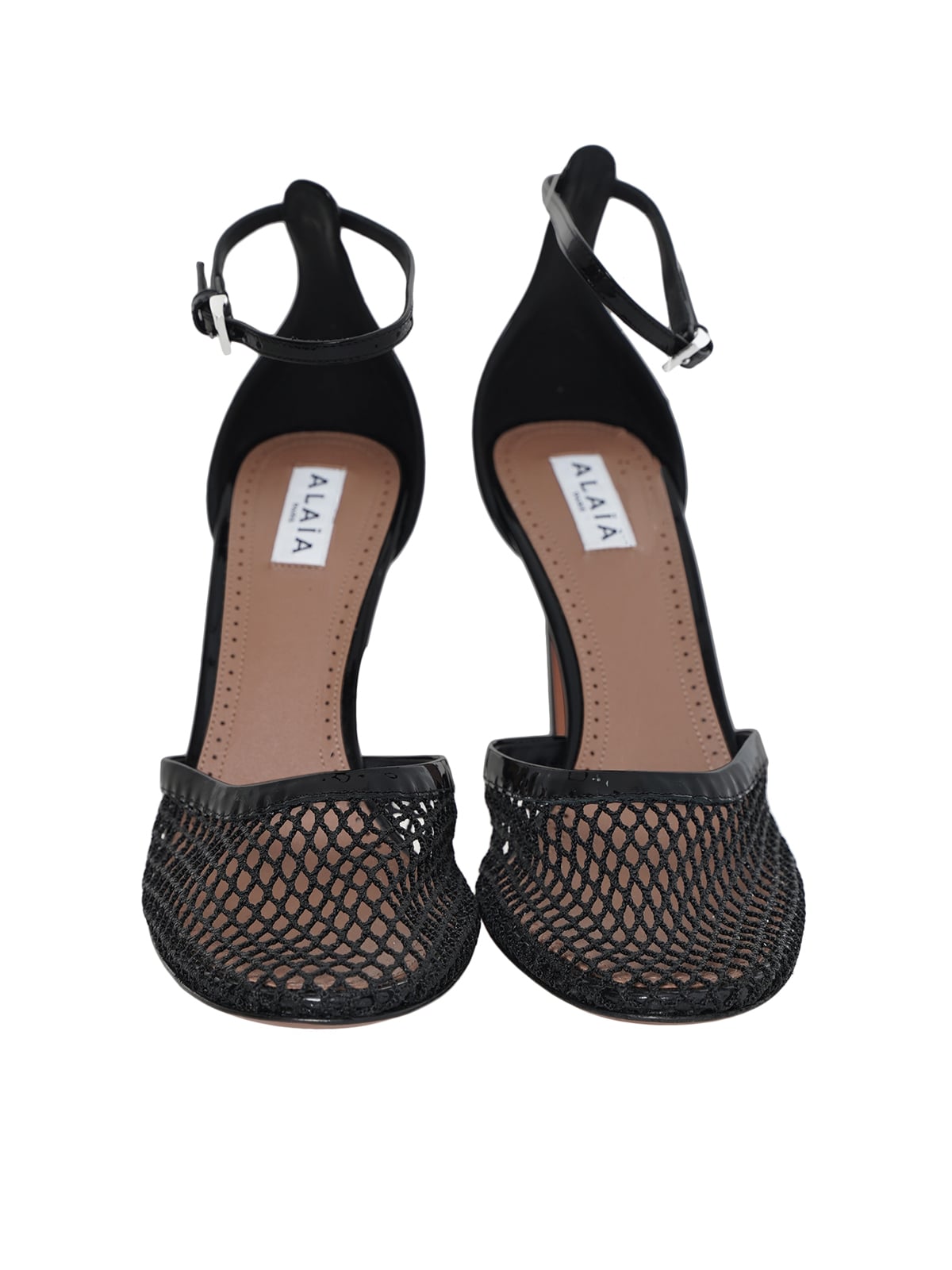 High Fishnet Pumps Black