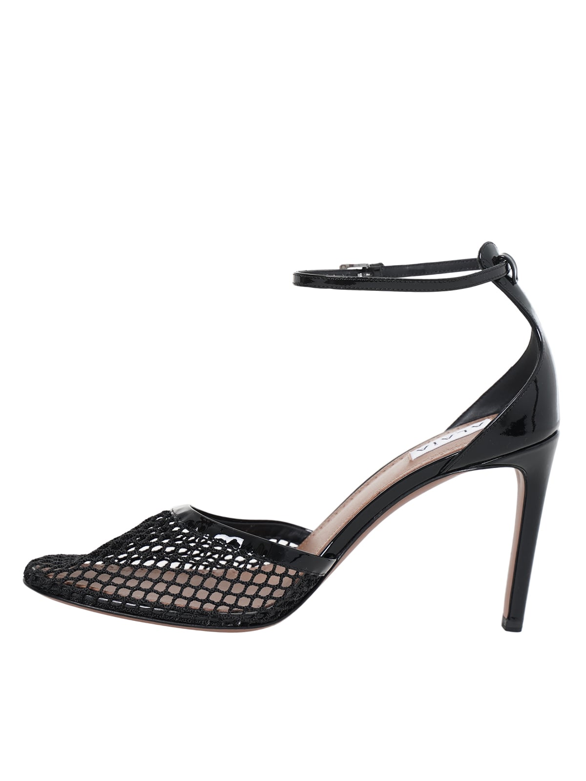 High Fishnet Pumps Black