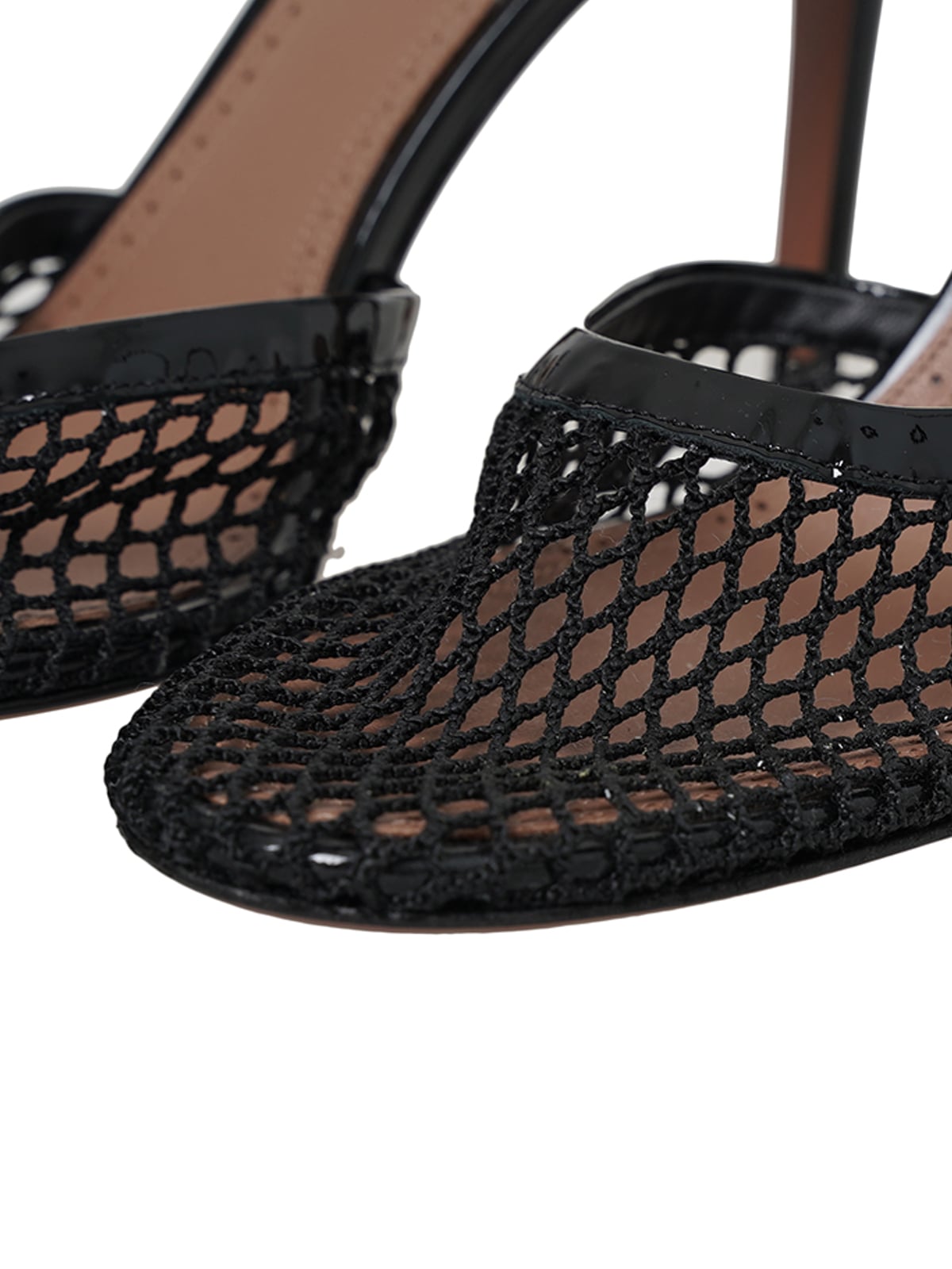 High Fishnet Pumps Black