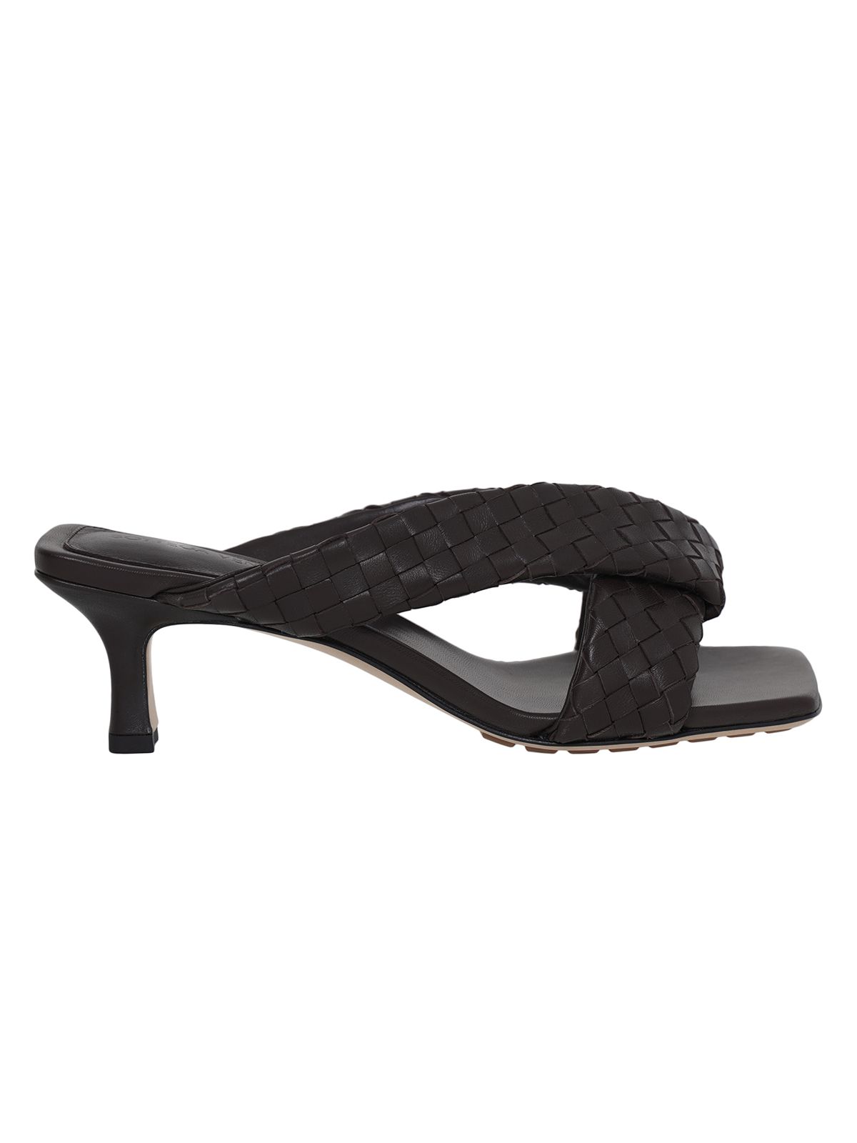 Riva Mule Heel 50mm Lambskin Fondant-Bottega Veneta