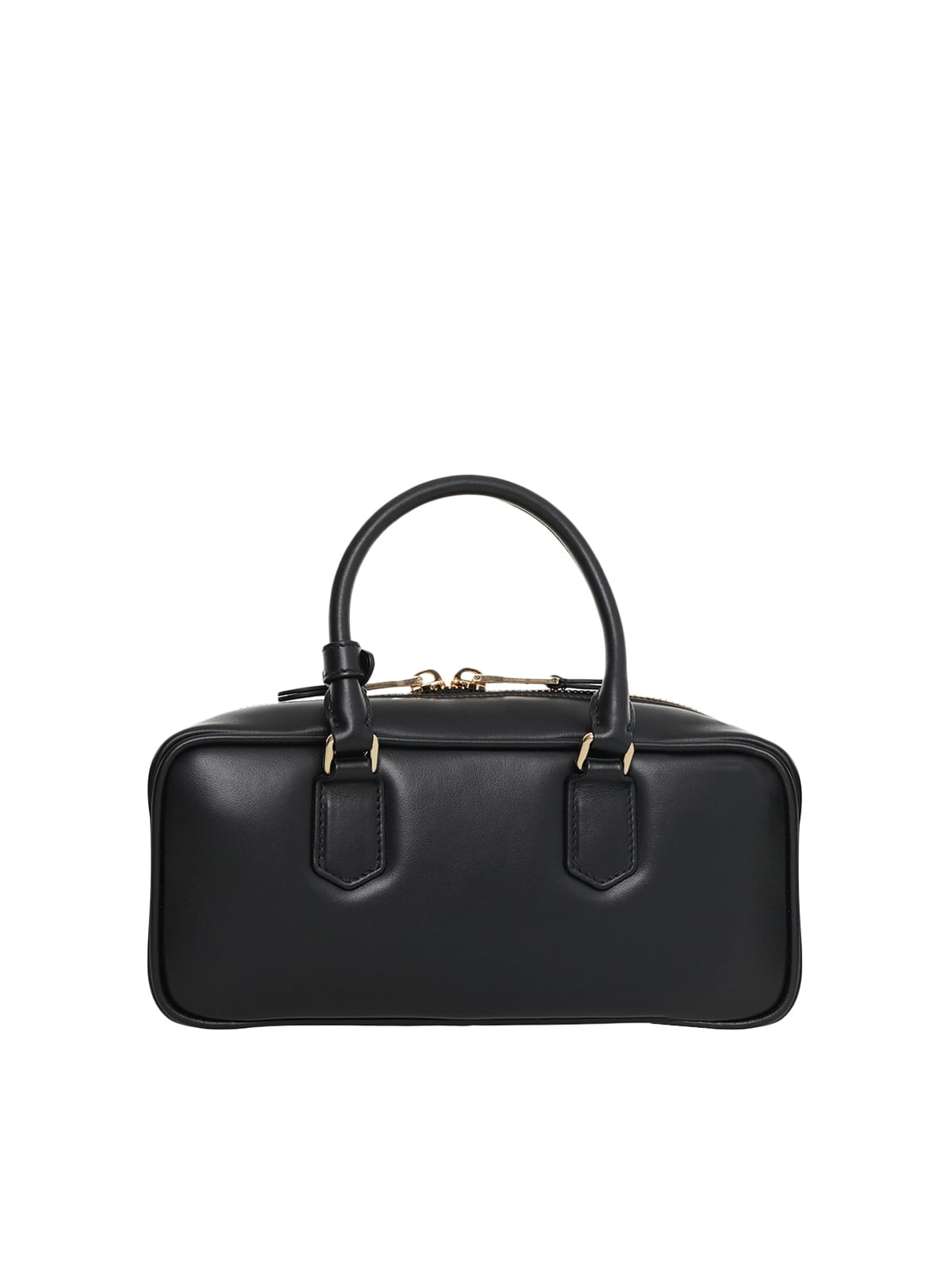 Large Arcadie Leather Bag Black