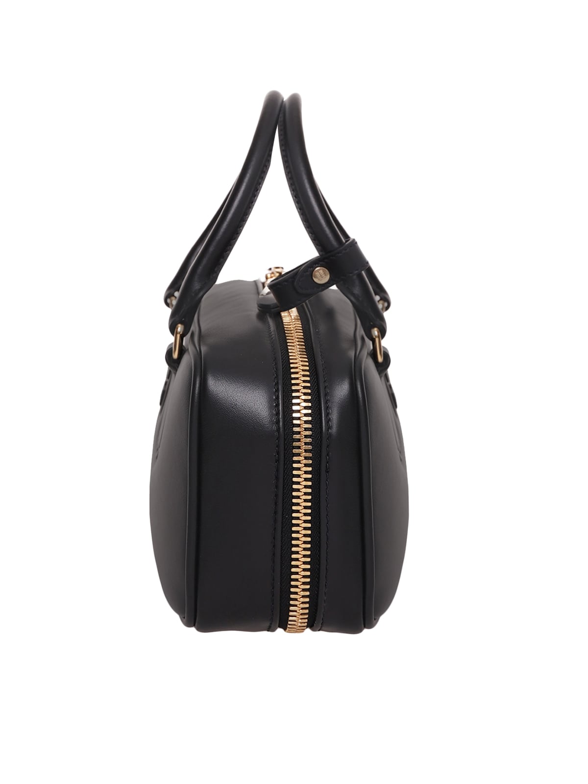 Large Arcadie Leather Bag Black