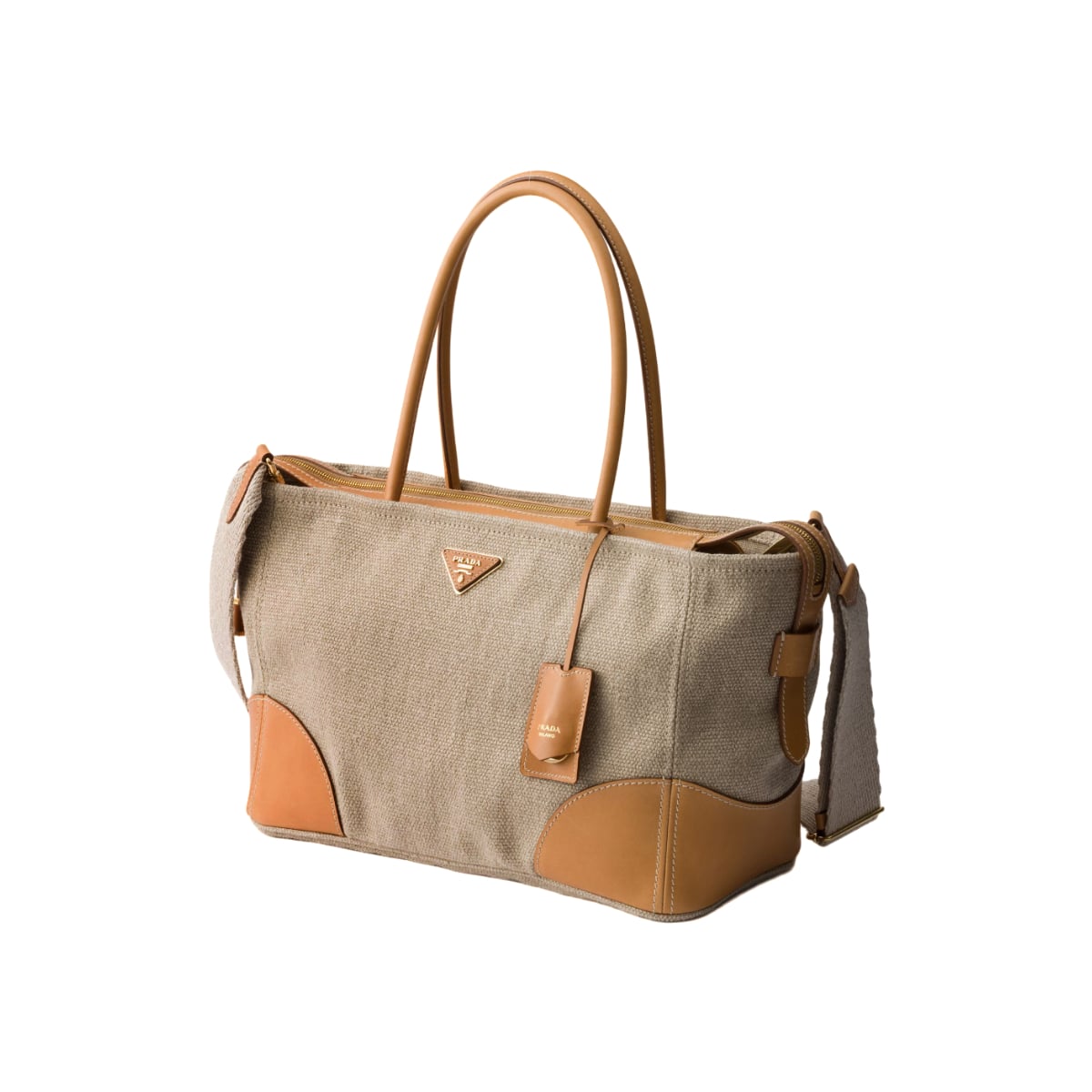Large Tote Bag Woven Rope Beige