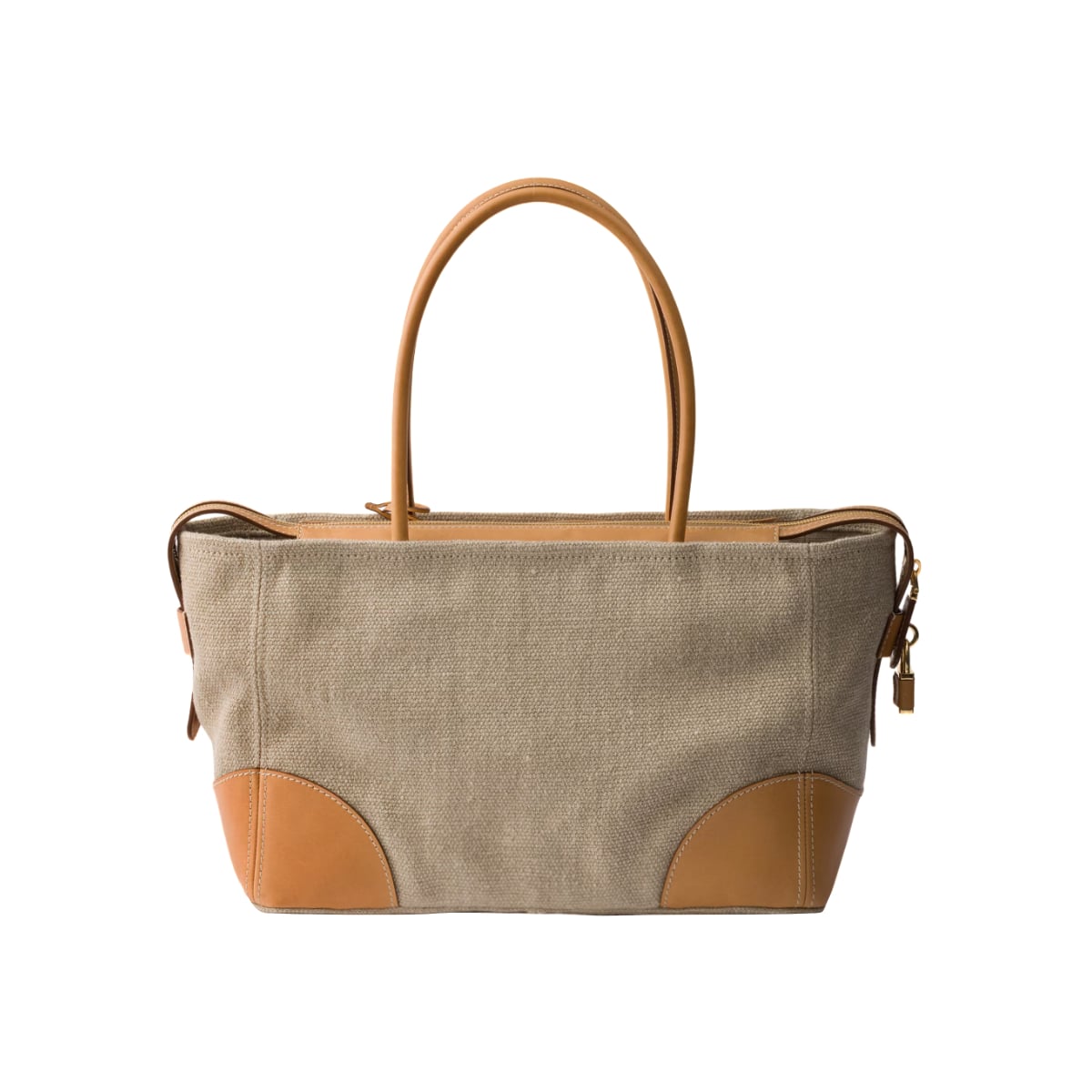 Large Tote Bag Woven Rope Beige