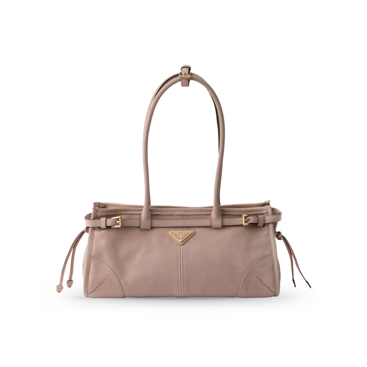 Bonnie Medium Handbag Nubuck Leather Water Lily-Prada
