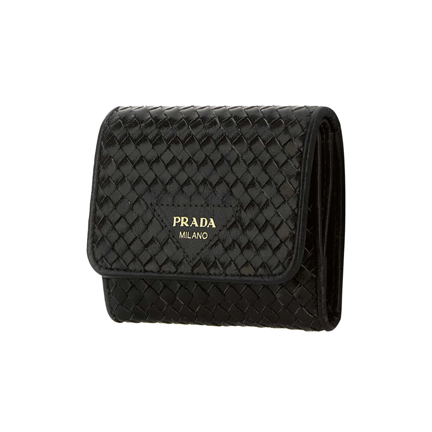 Small Bi-Fold Wallet Leather Black