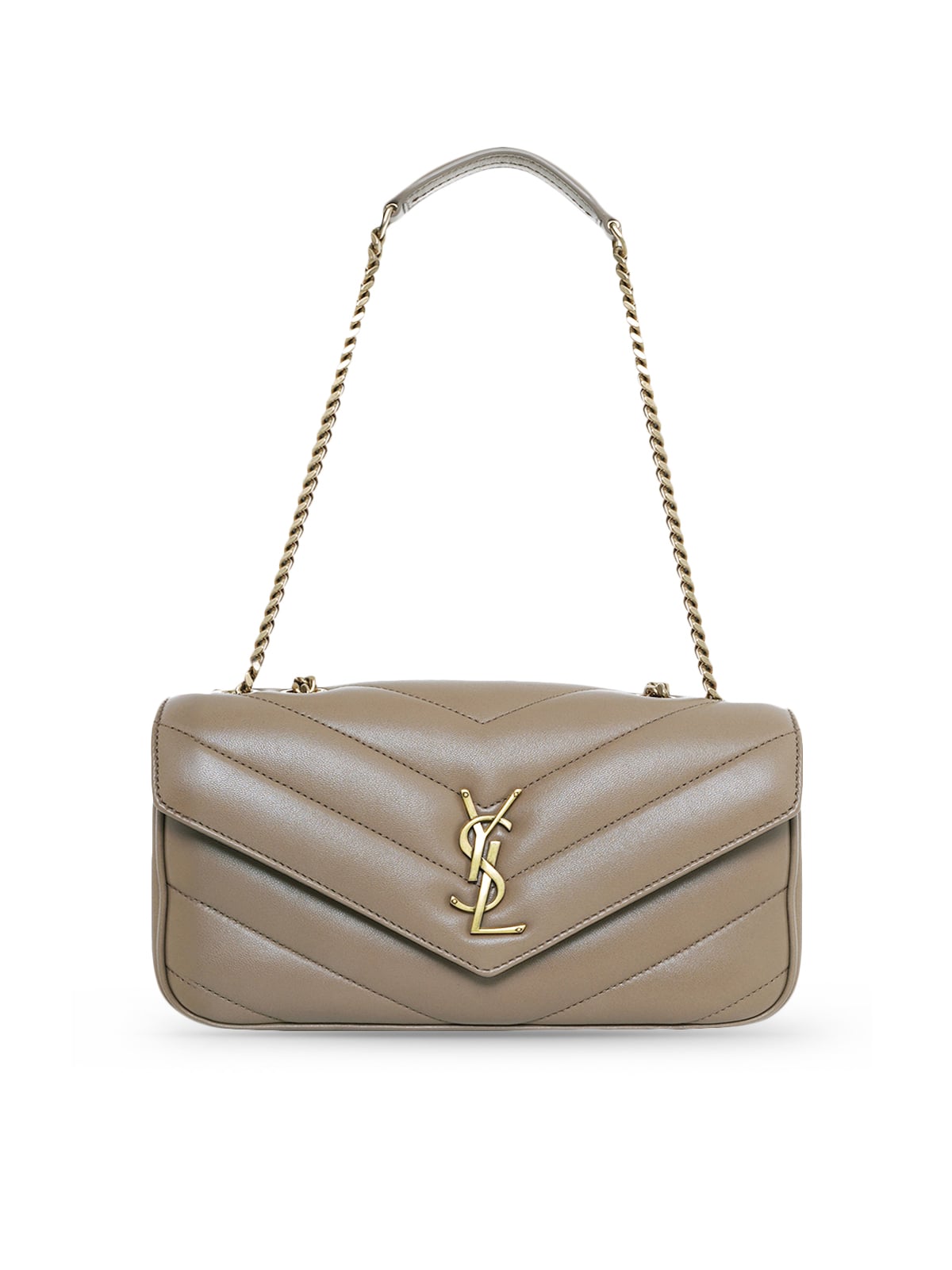 Loulou Small Lambskin Leather Natural Tan GHW-Saint Laurent