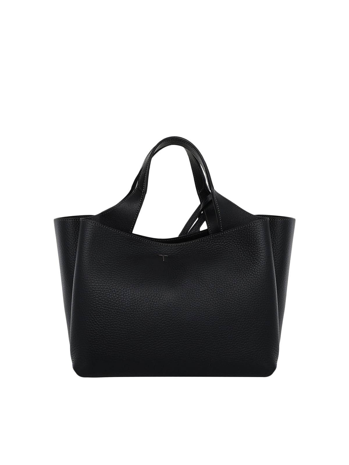 Mini T Timeless Pendant Bag Leather Black