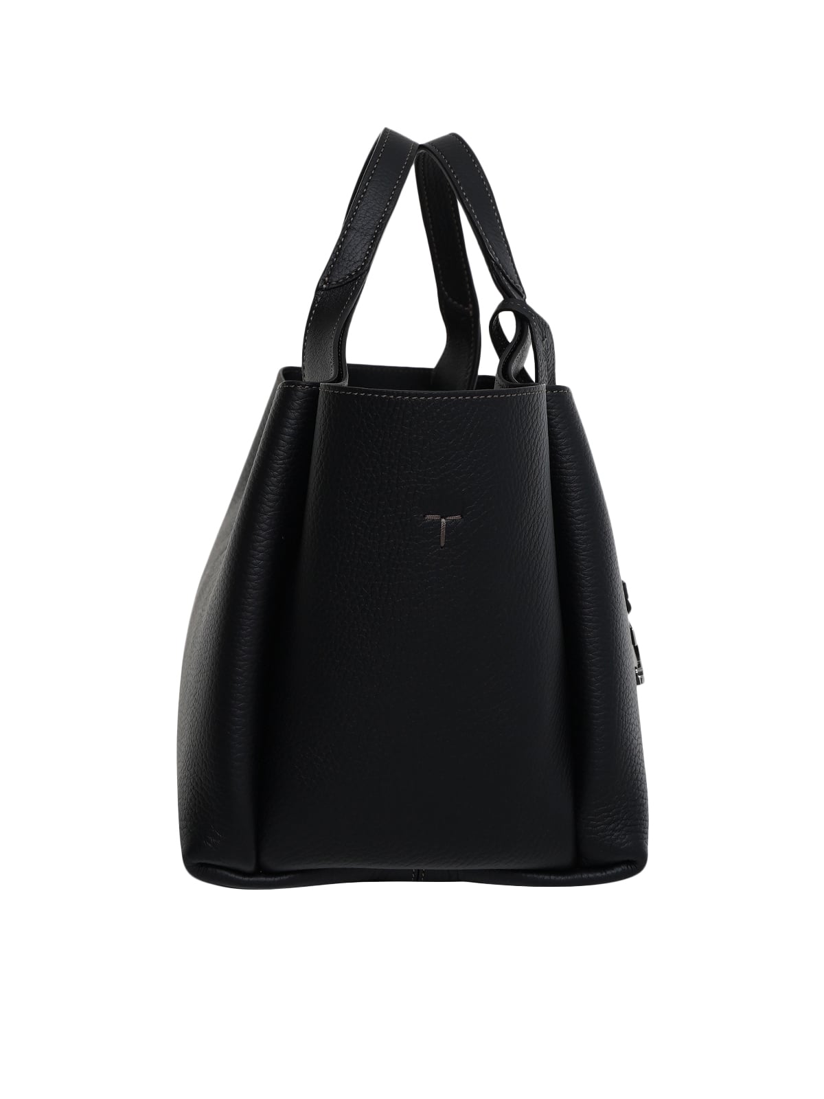 Mini T Timeless Pendant Bag Leather Black