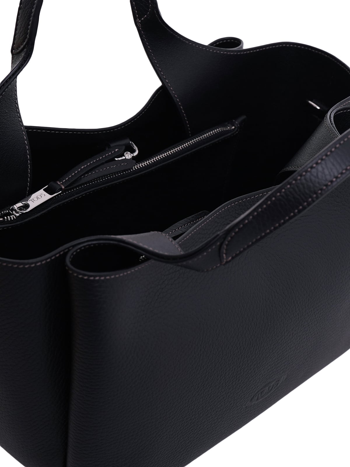 Mini T Timeless Pendant Bag Leather Black