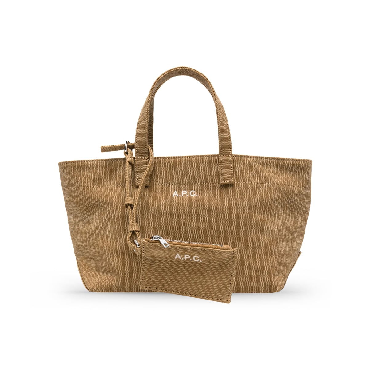 Le Drummer Small Embroidered Logo Tote Bag Canvas Beige-A.P.C.