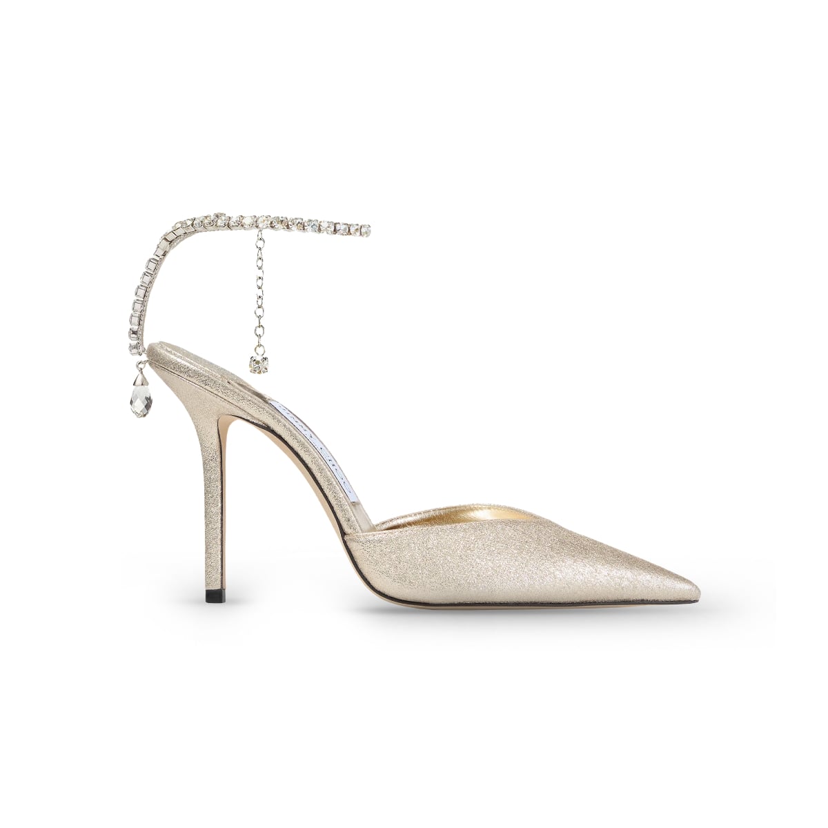 Saeda 100 Brilliance Crystal Pumps Platinum Gold-Jimmy Choo
