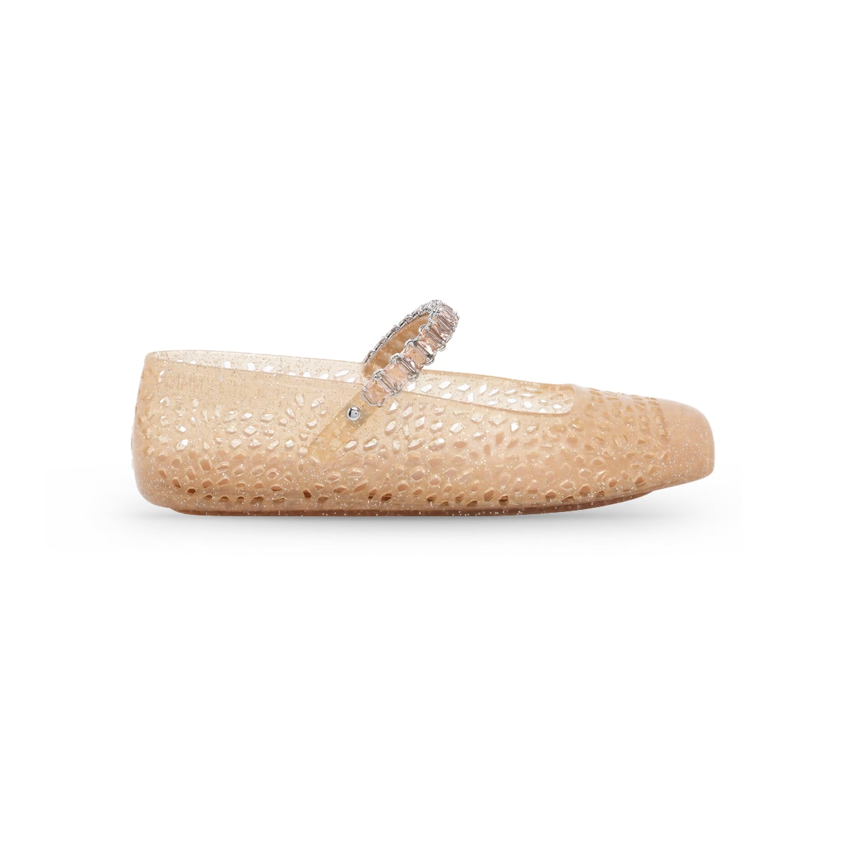 Jelly Flats Light Toffee Rubber Beige-Jimmy Choo
