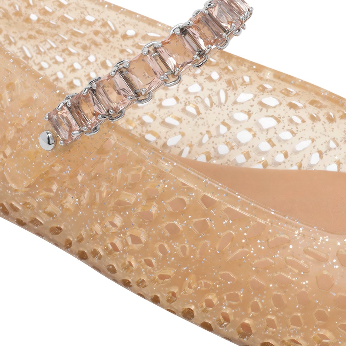 Jelly Flats Light Toffee Rubber Beige