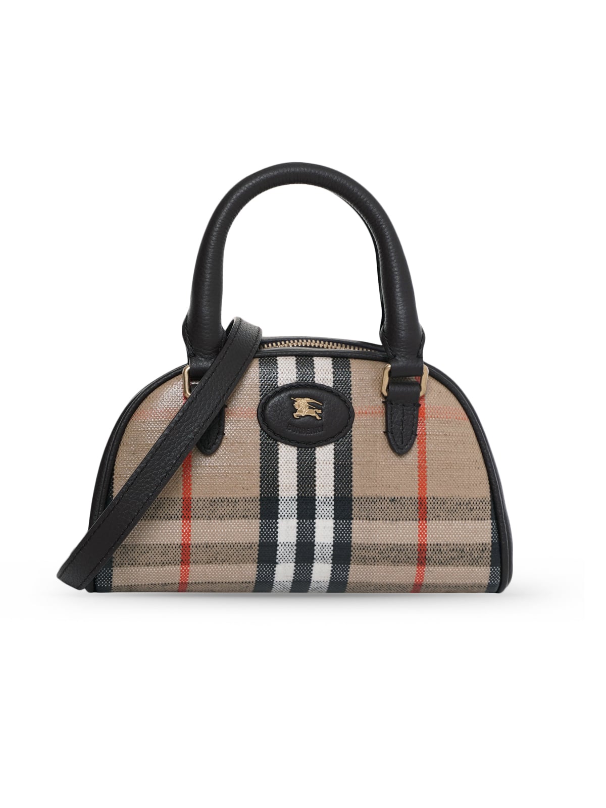 Mini Highlands Bowling Bag Sand Beige-Burberry