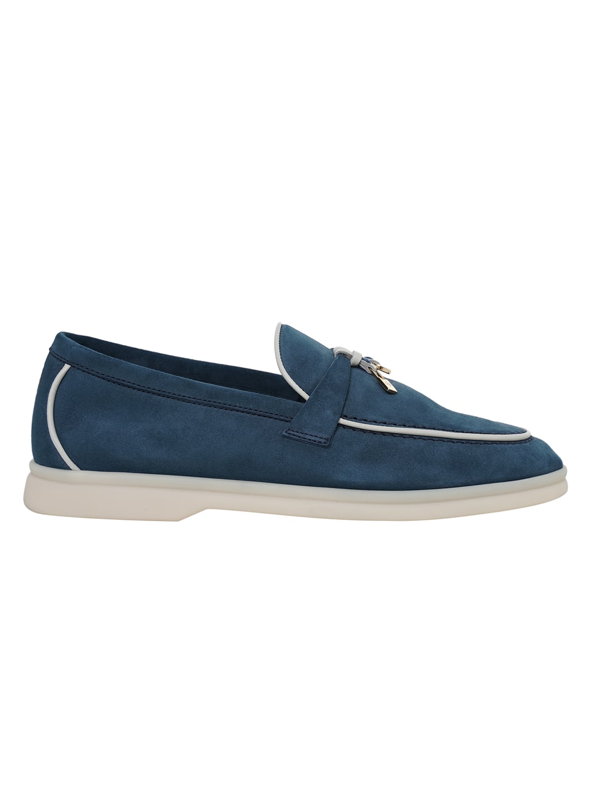 Summer Charms Walk Loafer Suede Ocean Heart-Loro Piana