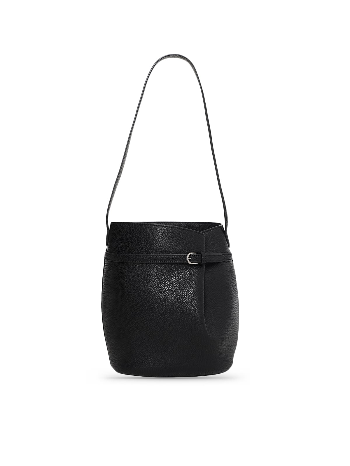 Onde Shoulder Bag Black Plain-Folnua