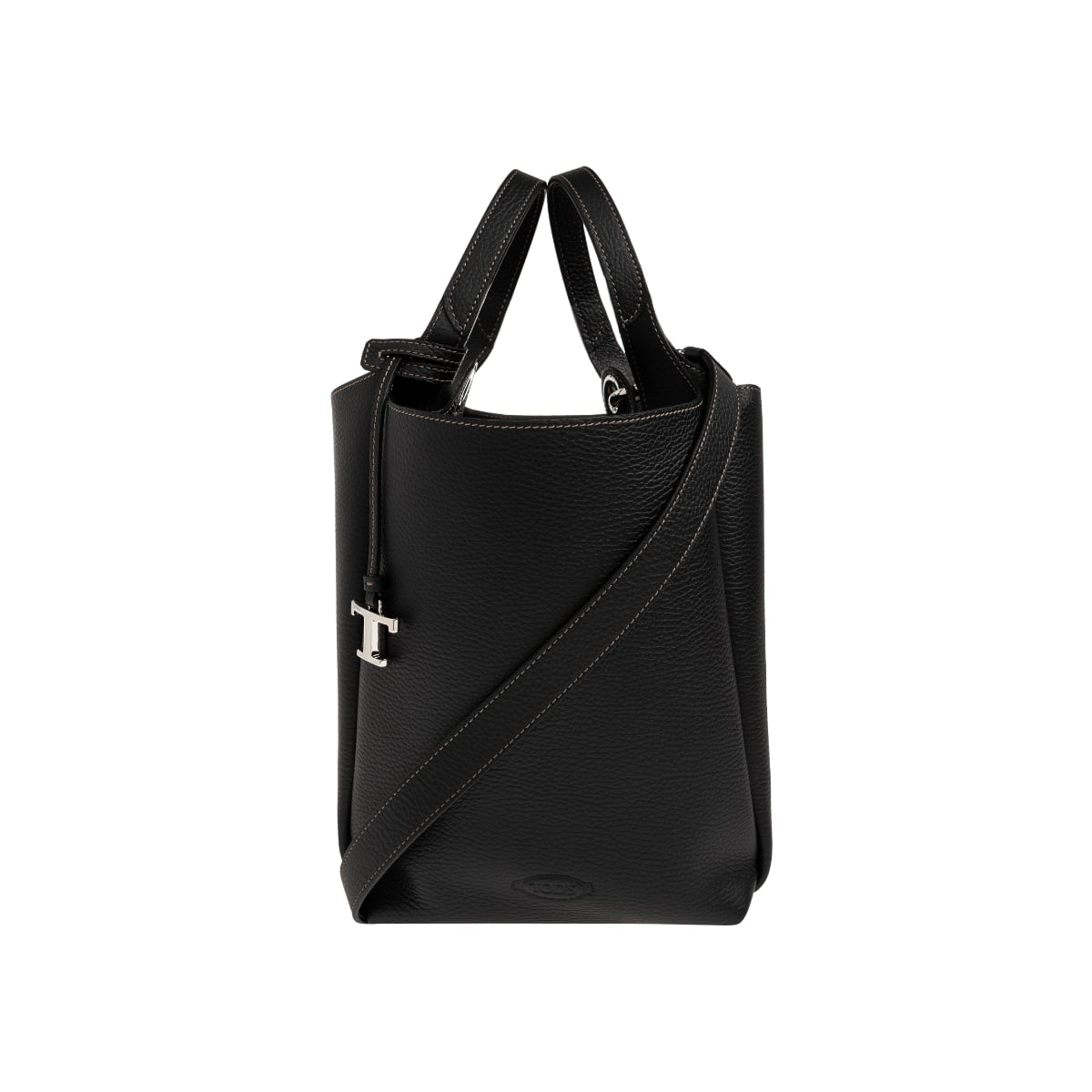 Small Bucket Bag Leather Black-Tod's
