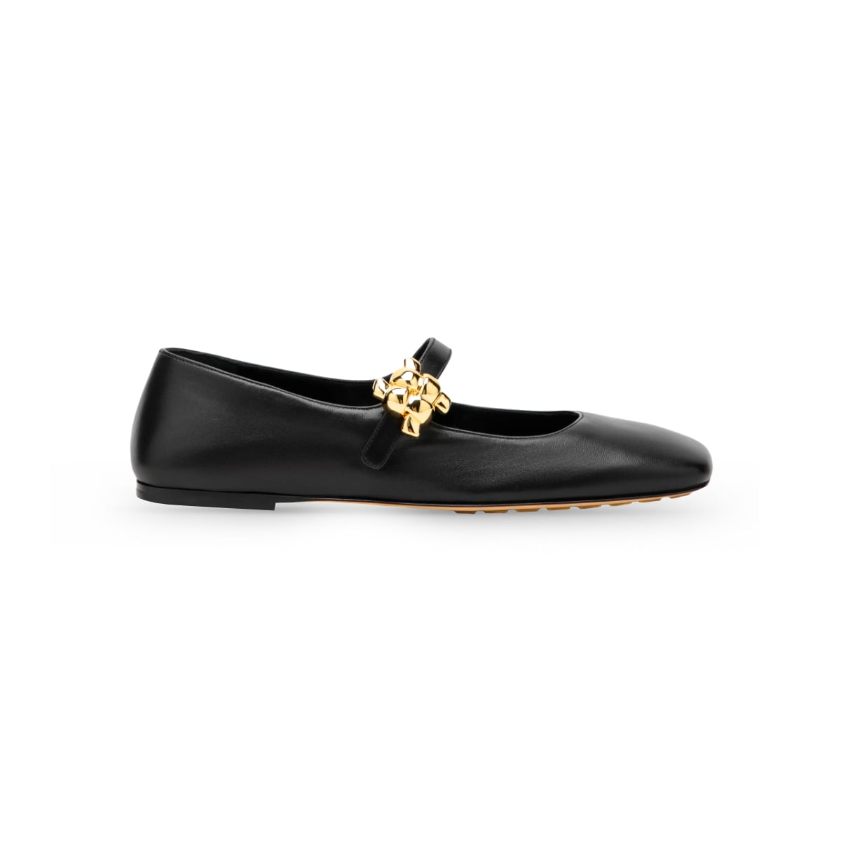 Charlotte Mary Jane Ballet Flats Black-Bottega Veneta