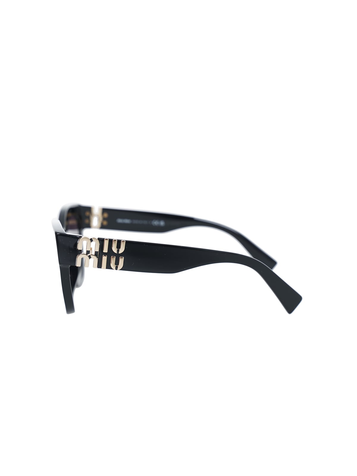 MU 01YS Square Black Sunglasses Gray Lens