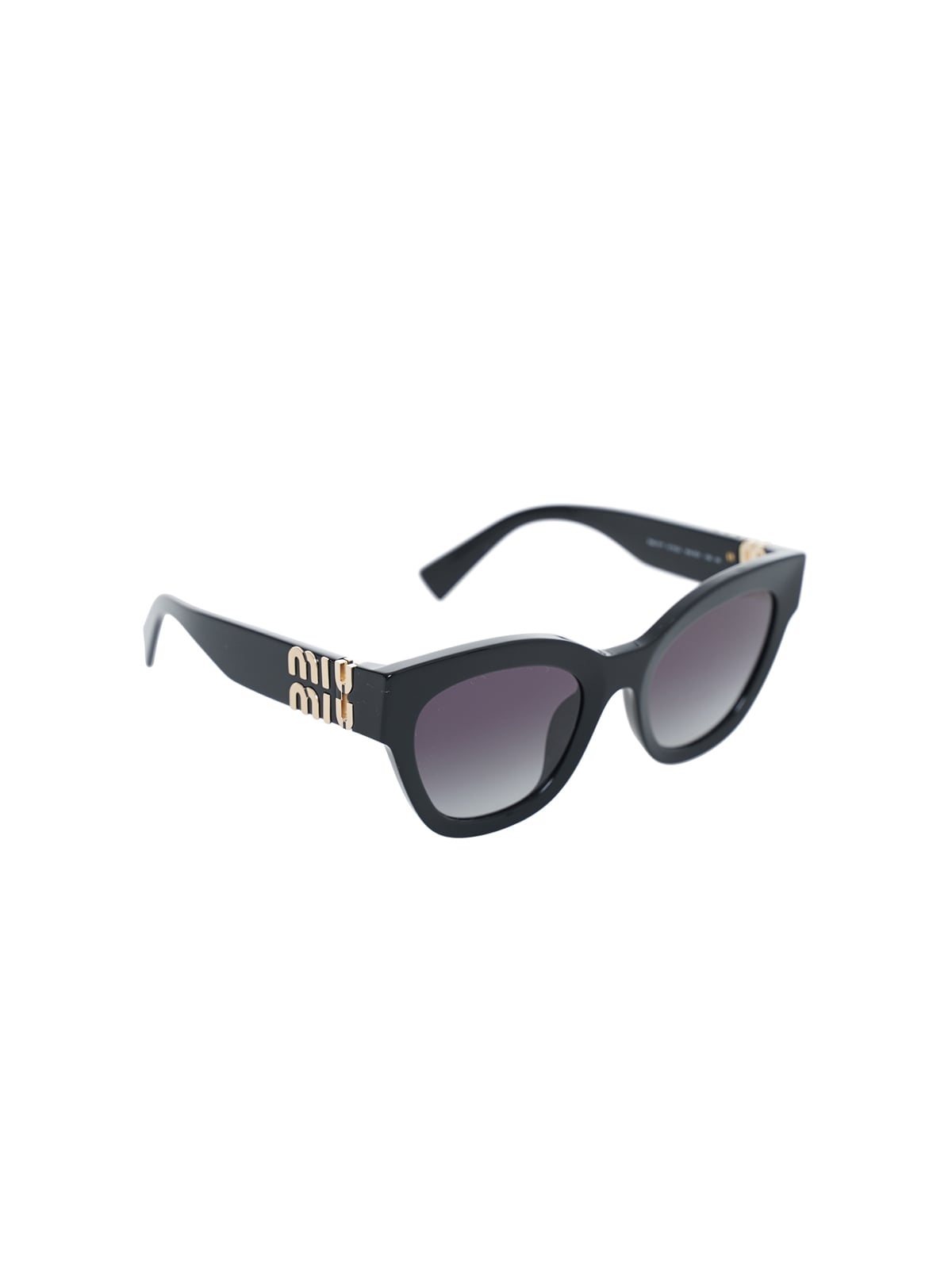 MU 01YS Square Black Sunglasses Gray Lens