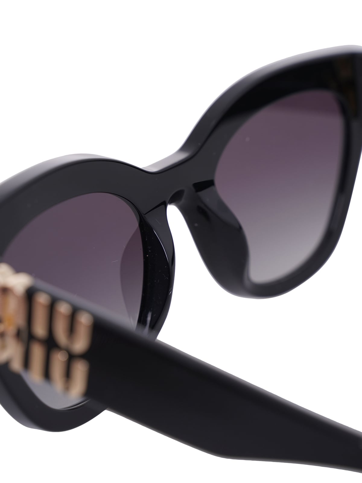 MU 01YS Square Black Sunglasses Gray Lens