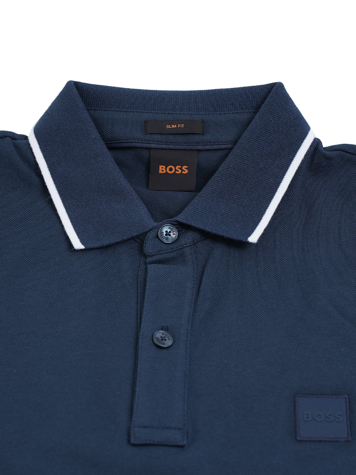 Passertip Slim Fit Polo Shirt Stretch-Cotton Piqué Blue