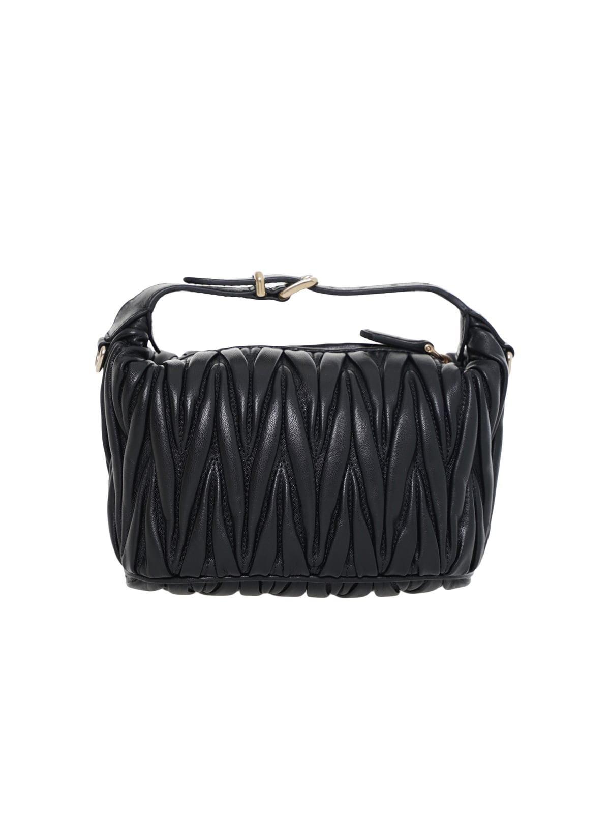 Matelassé Nappa Leather Pouch Black
