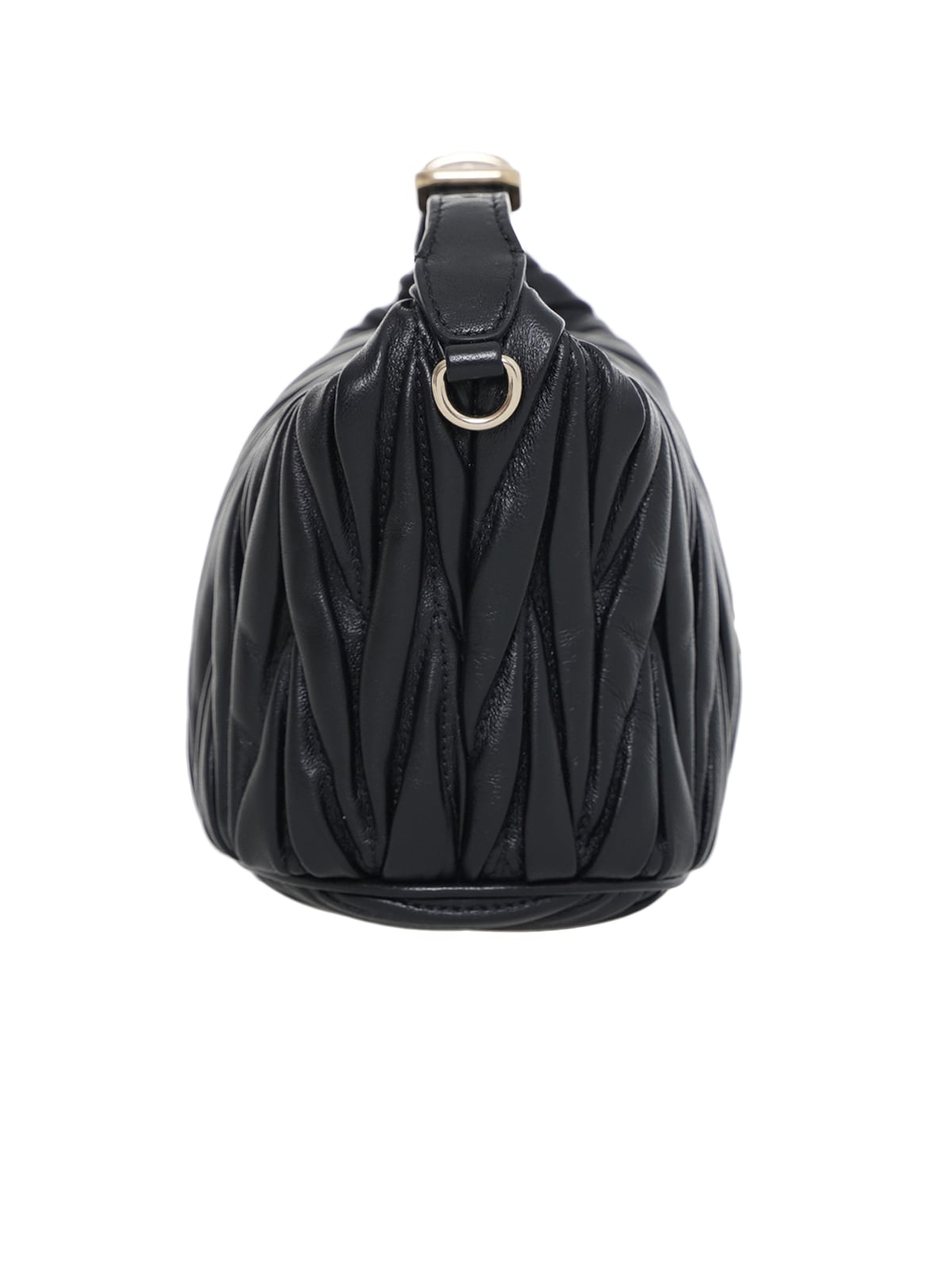 Matelassé Nappa Leather Pouch Black
