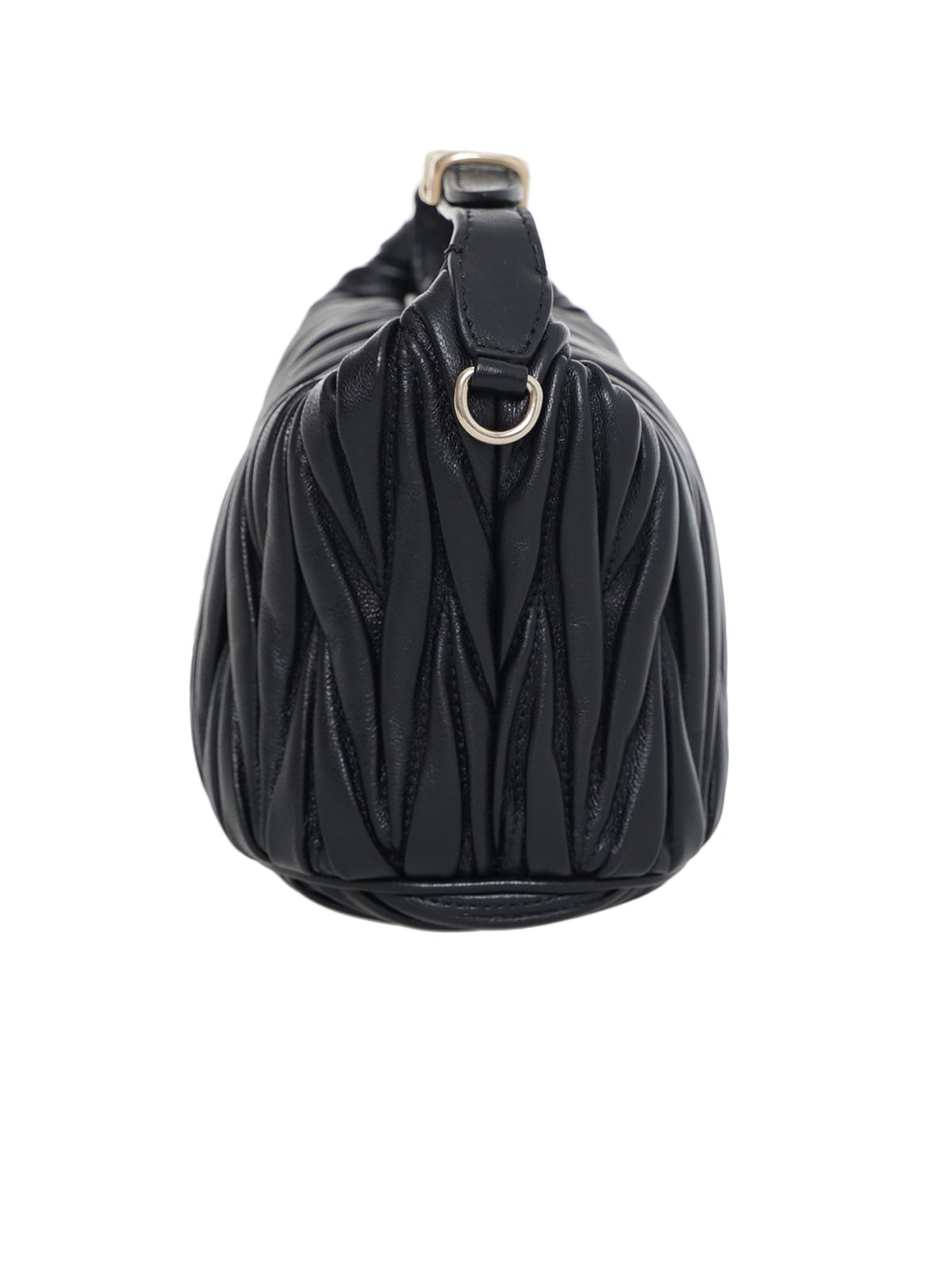 Matelassé Nappa Leather Pouch Black