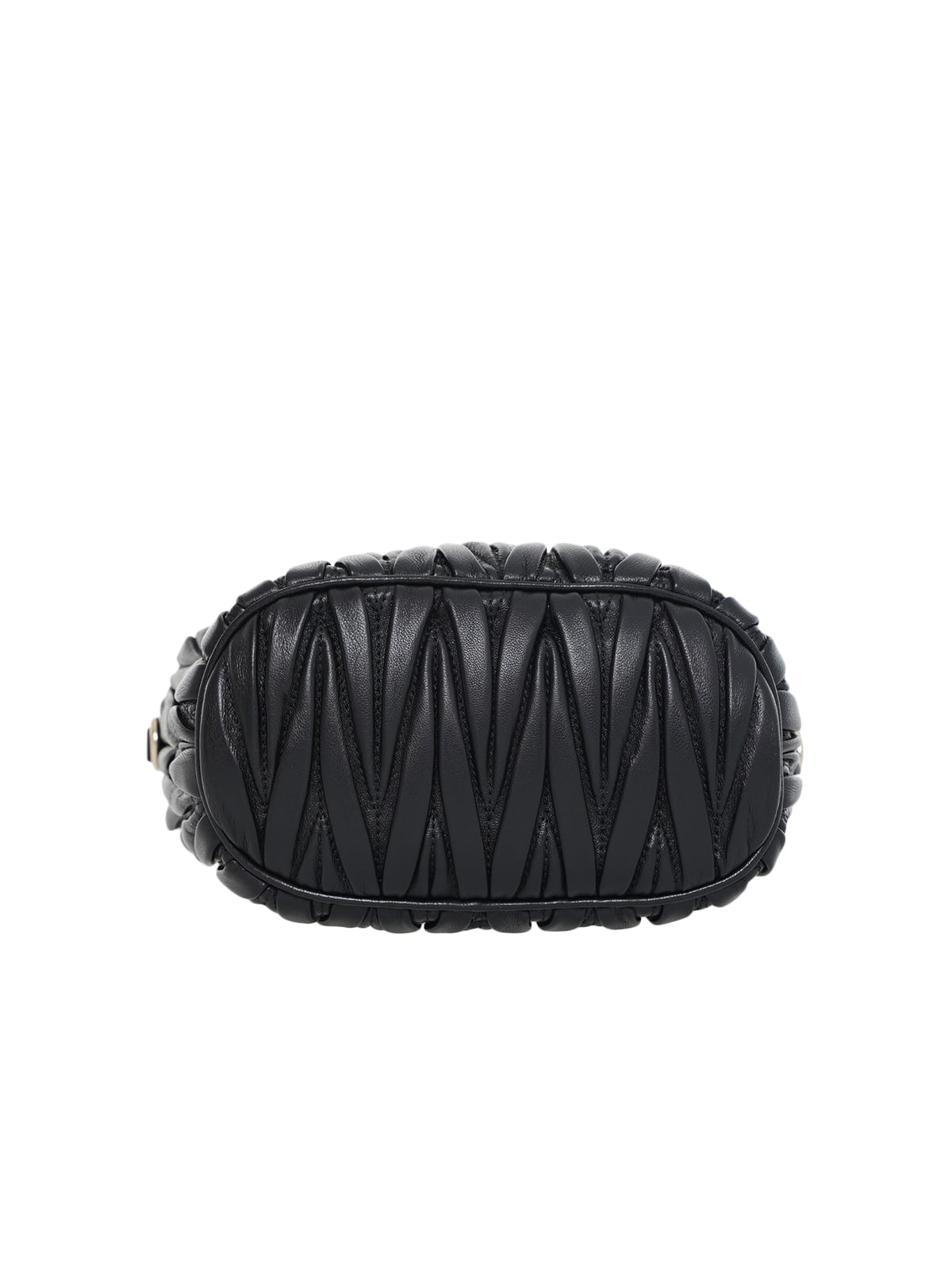 Matelassé Nappa Leather Pouch Black