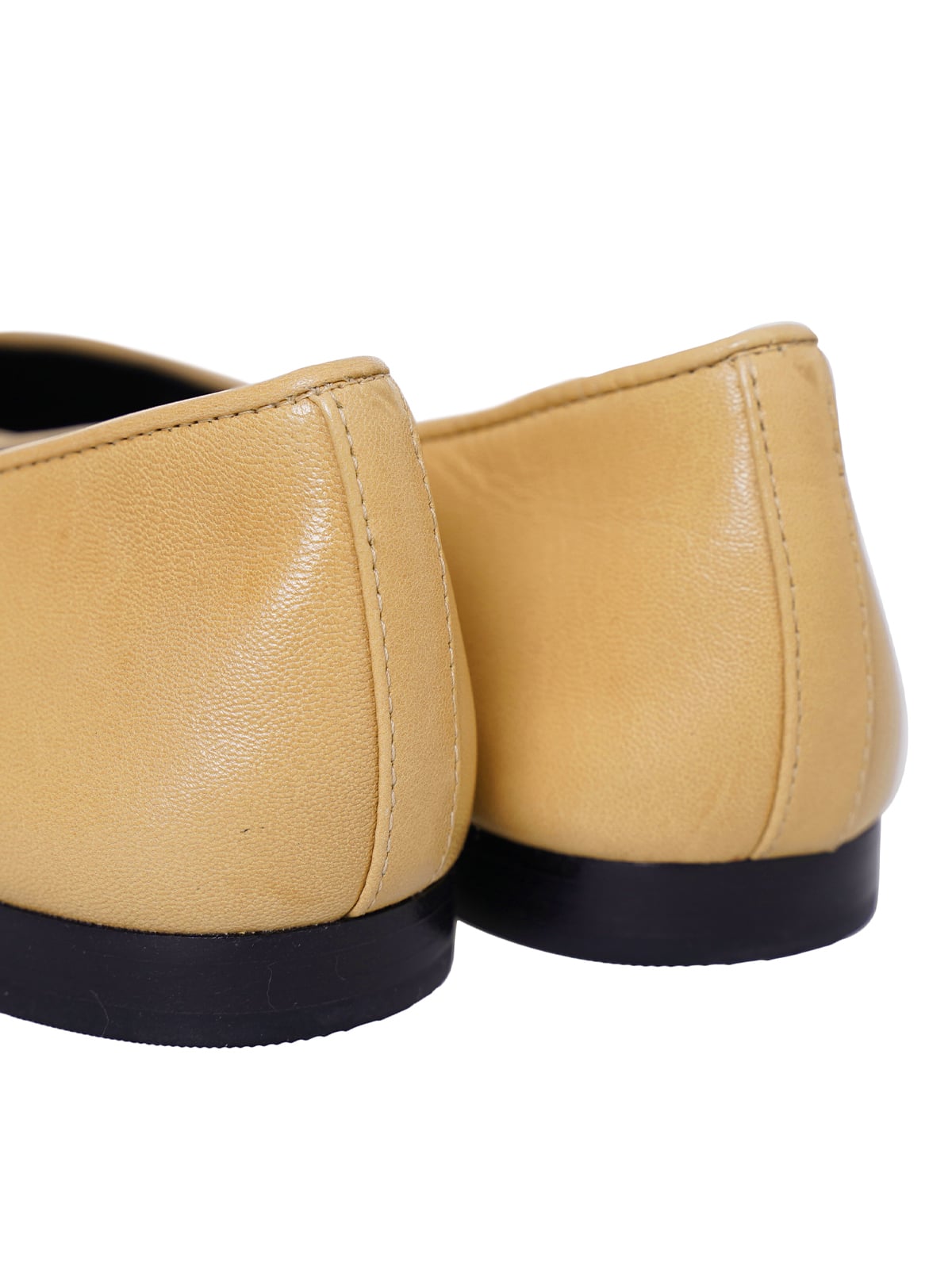 Bow Cap-Toe Leather Ballet Ginger Shortbread
