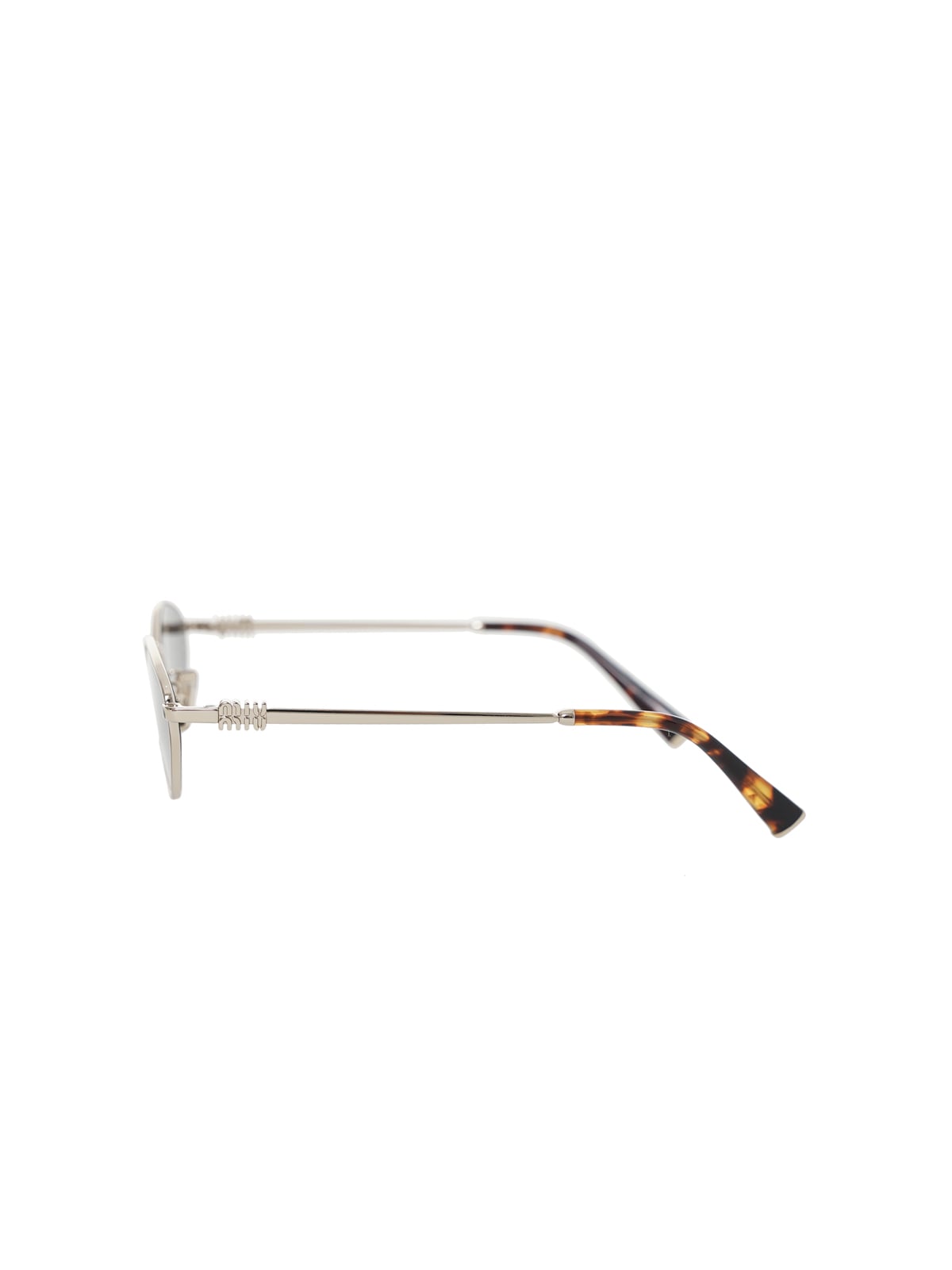 MU 54ZS Irregular Pale Gold Sunglasses Gray Lens