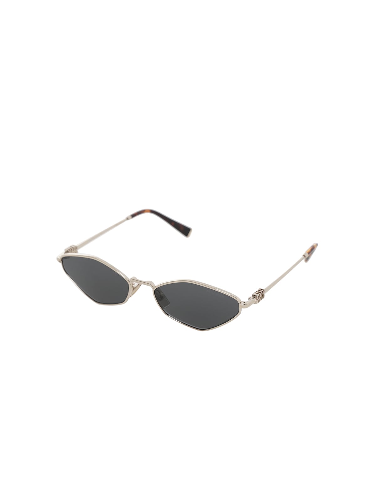 MU 54ZS Irregular Pale Gold Sunglasses Gray Lens