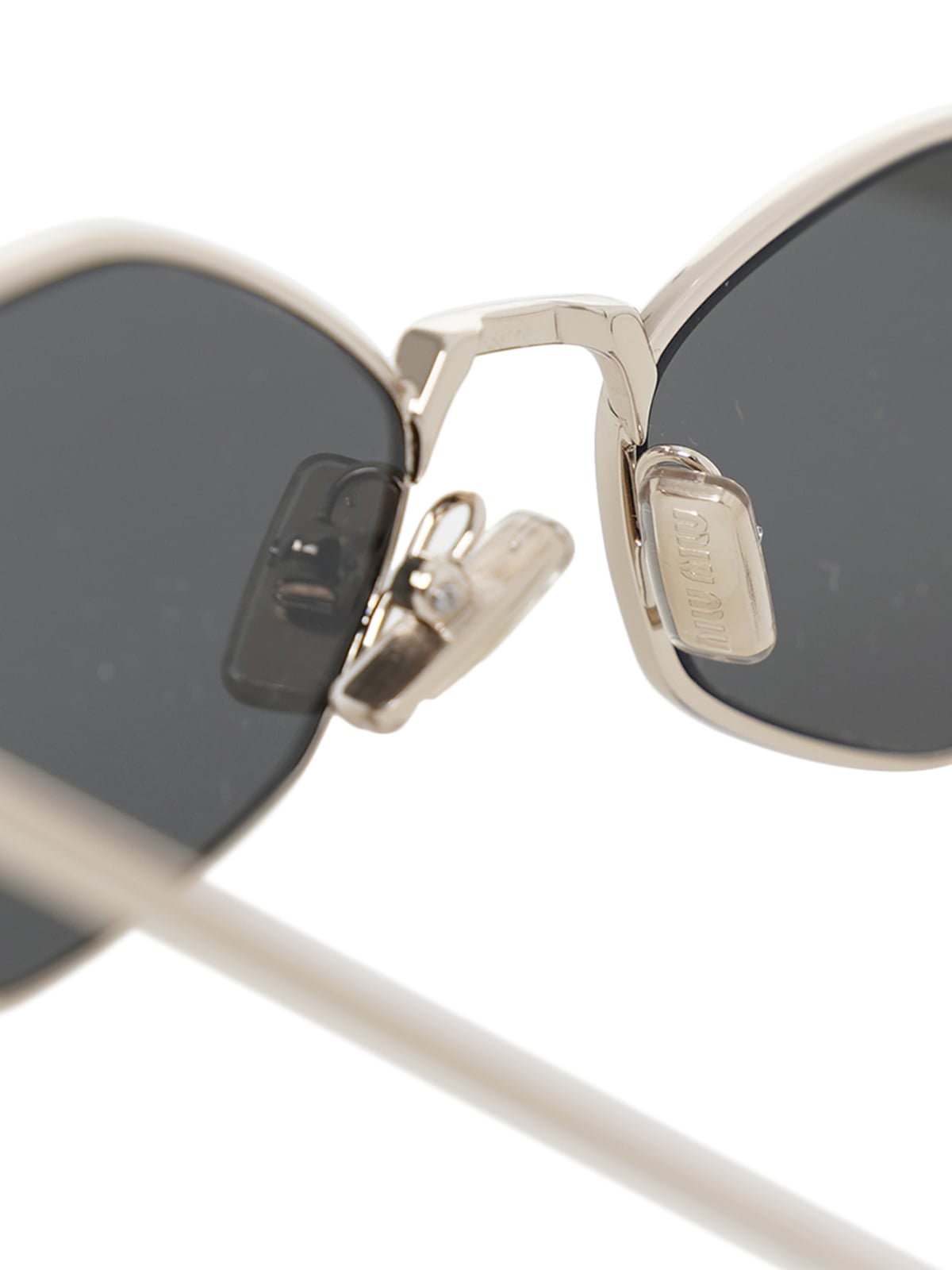 MU 54ZS Irregular Pale Gold Sunglasses Gray Lens