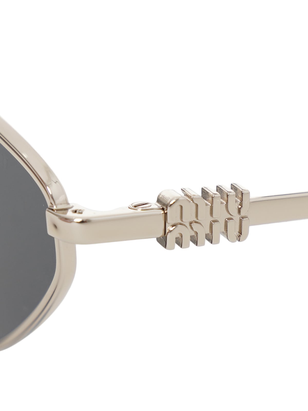 MU 54ZS Irregular Pale Gold Sunglasses Gray Lens