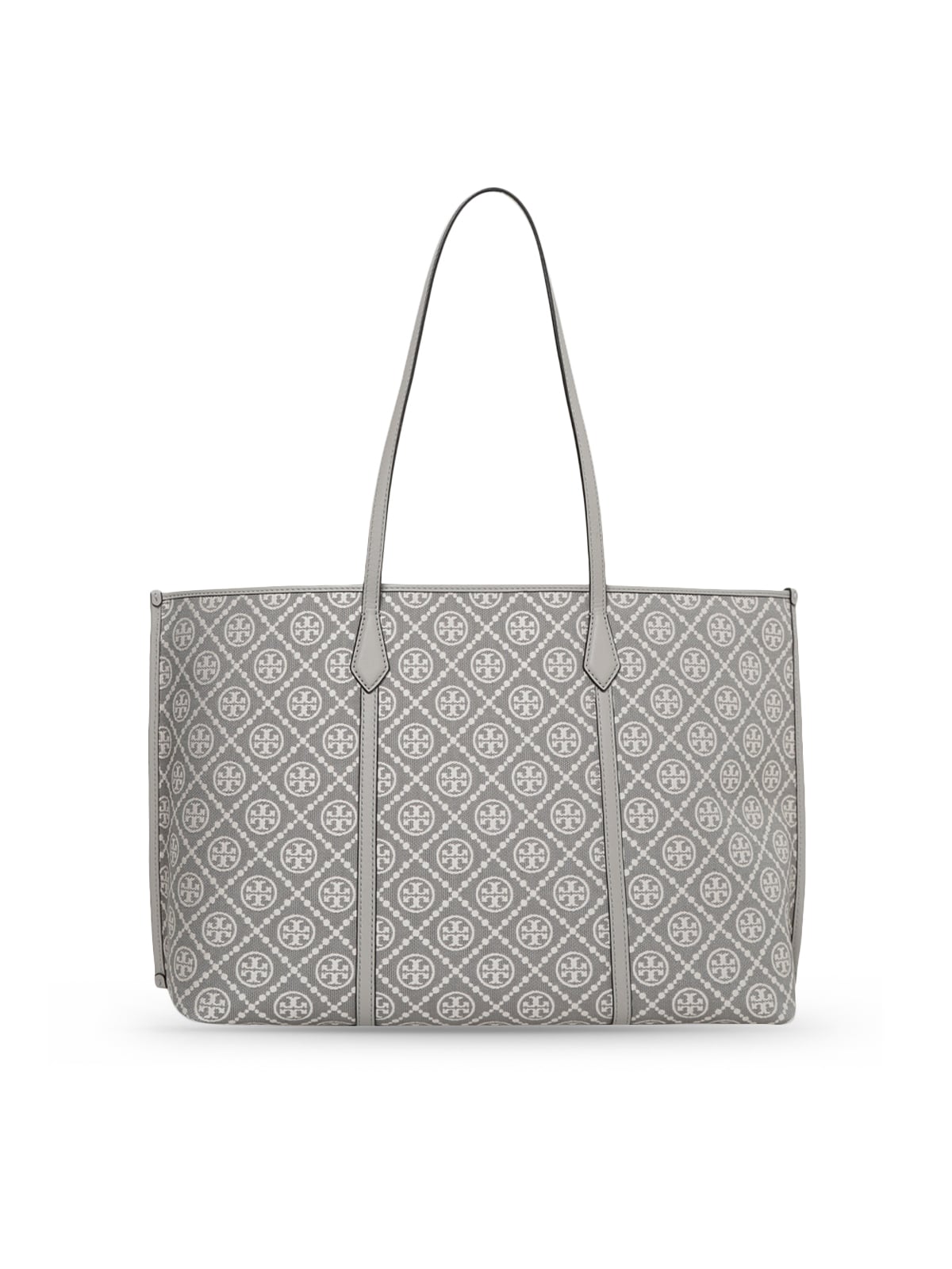 Perry T Monogram Tote Bag Light Grey-Tory Burch