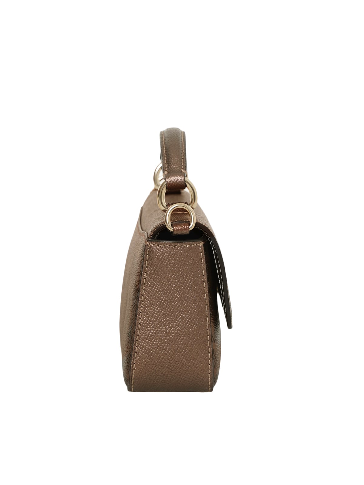 Mini Josie Top Handle Bag In Signature Canvas Brown/Copper