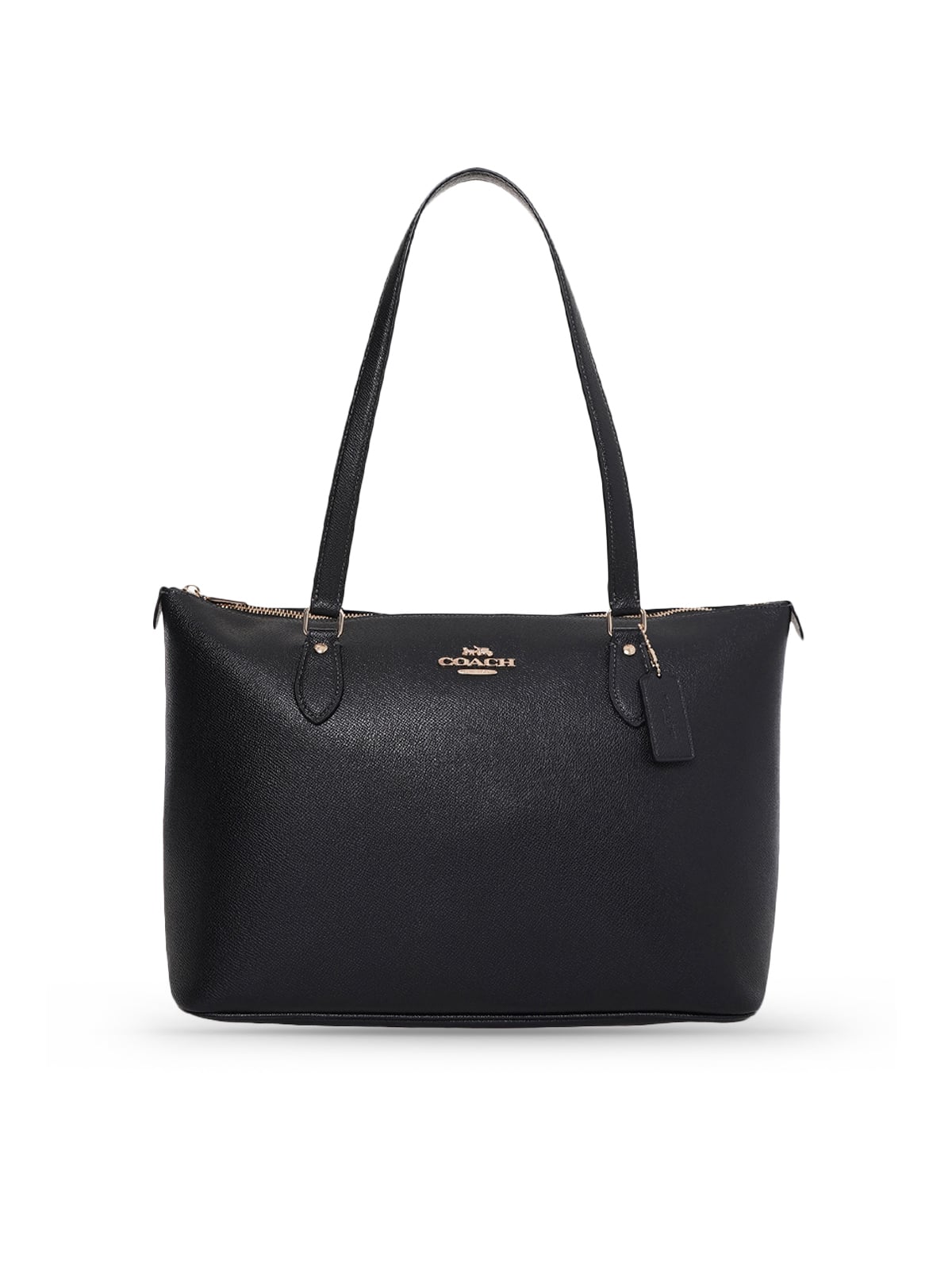Large Gallery Tote Bag Leather Black-Coach
