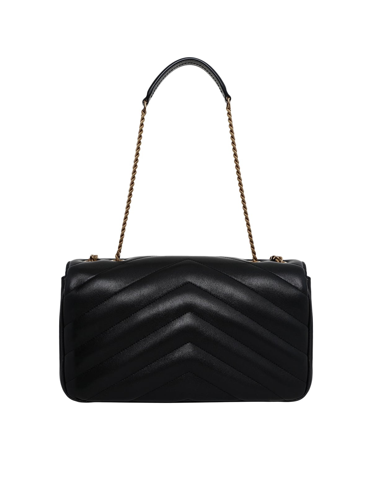 Loulou Medium Matelassé Lambskin Black BHW