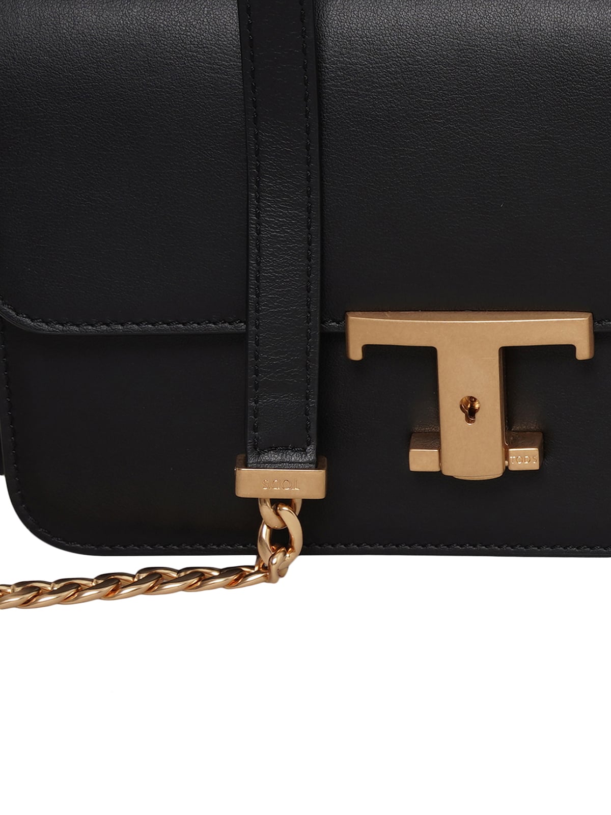 T Timeless Mini Flap Bag in Leather Black