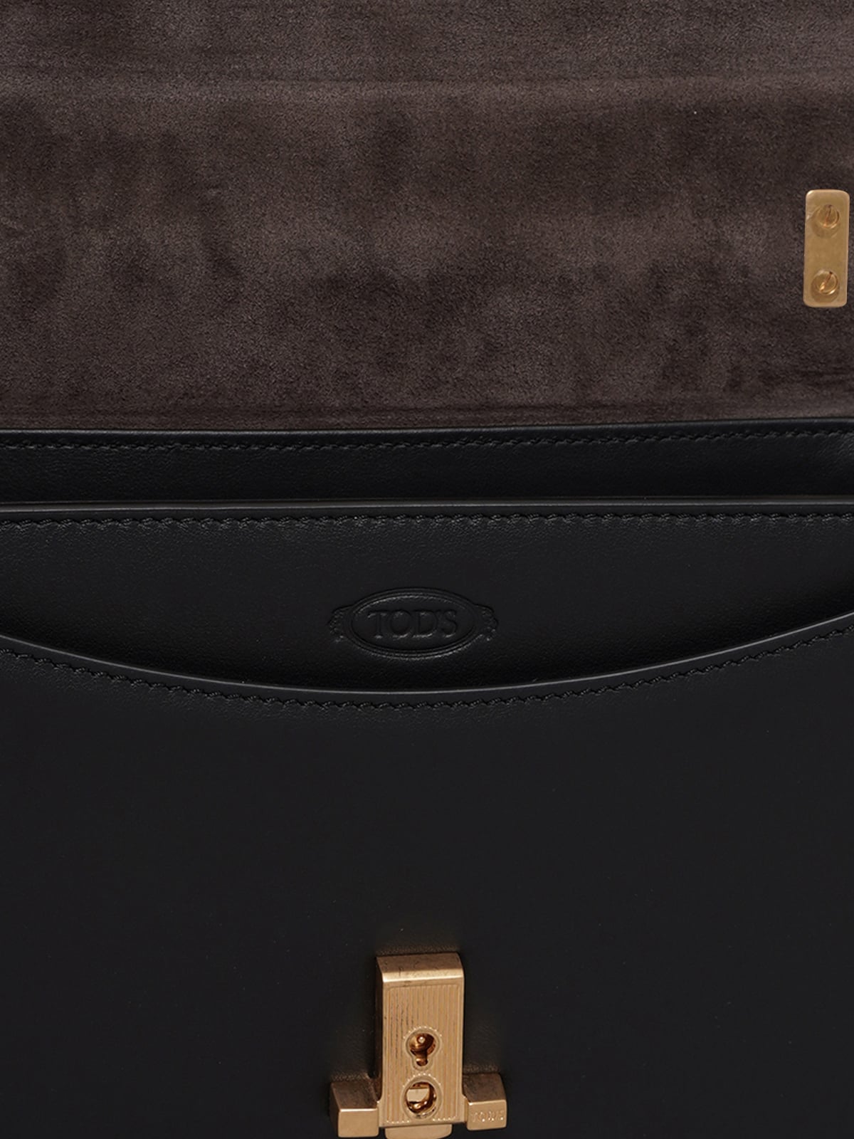 T Timeless Mini Flap Bag in Leather Black