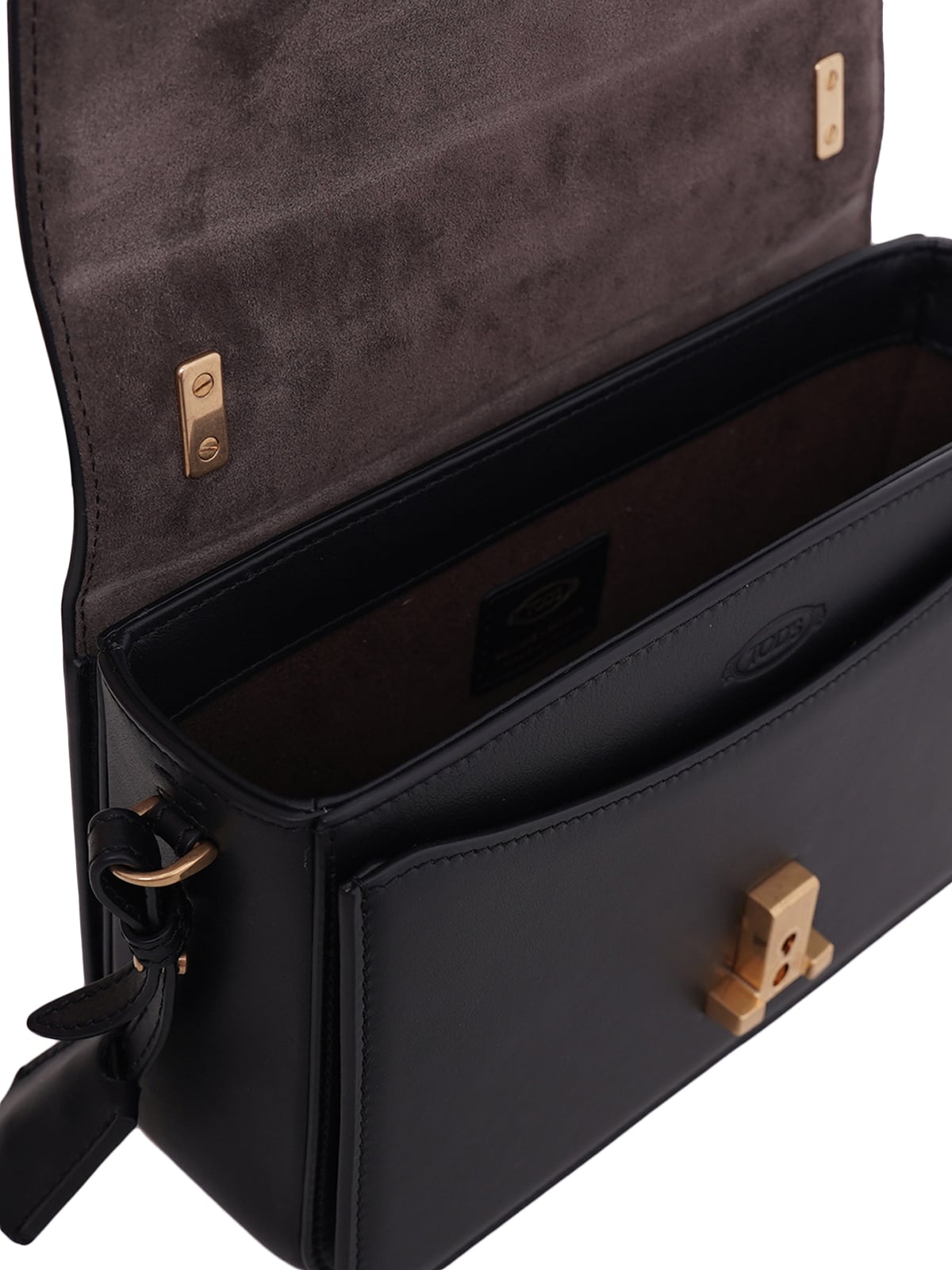 T Timeless Mini Flap Bag in Leather Black