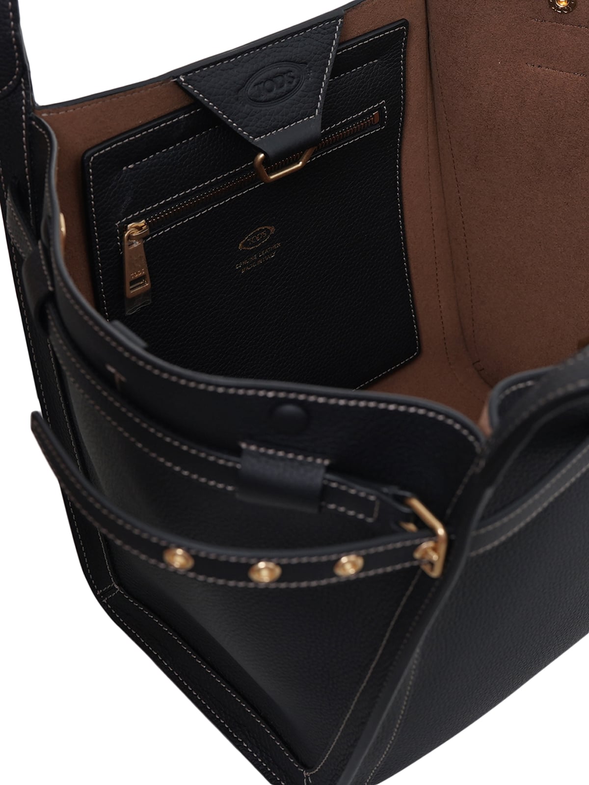 T Timeless Small Shopping Bag Calfskin Leather Black