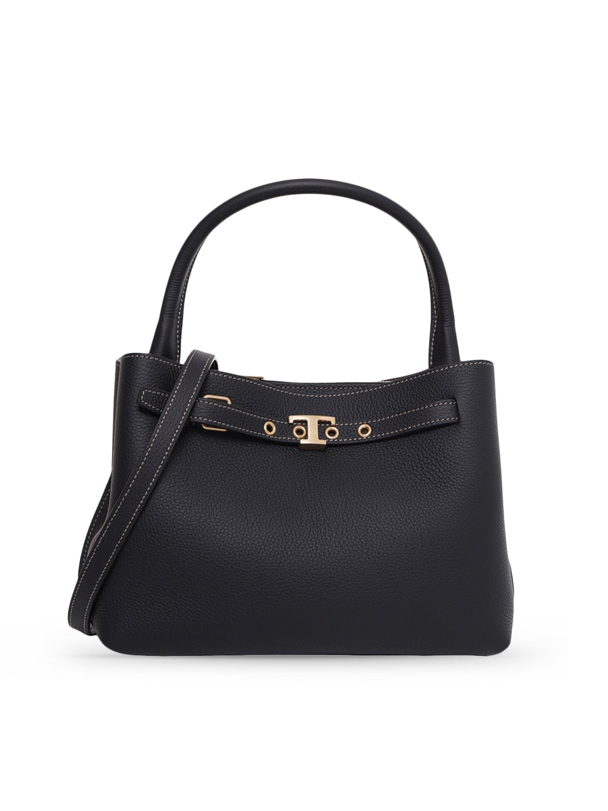 T Timeless Mini Bag Soft Calfskin Leather Black-Tod's
