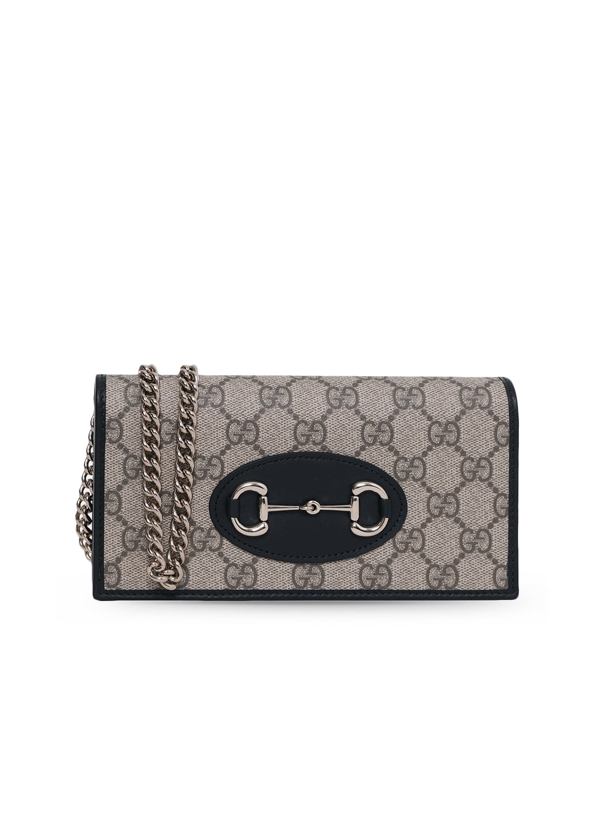 Horsebit 1955 Wallet On Chain Beige and Black LGHW-Gucci