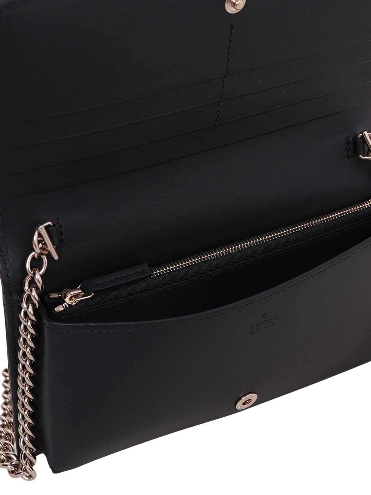 Horsebit 1955 Wallet On Chain Beige and Black LGHW