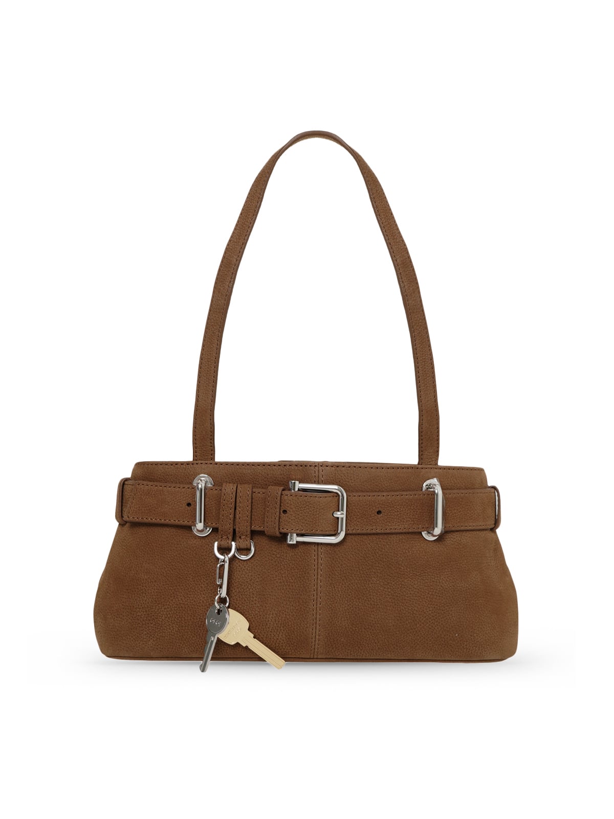 Brocle Mini Shoulder Bag Nubuck Brown-Osoi