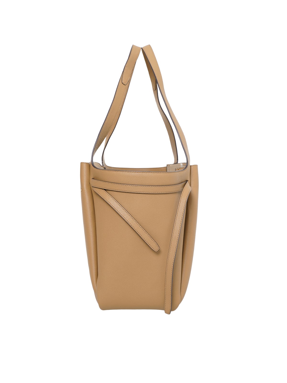 Romy Pebble Leather Tote Bag Tiramisu