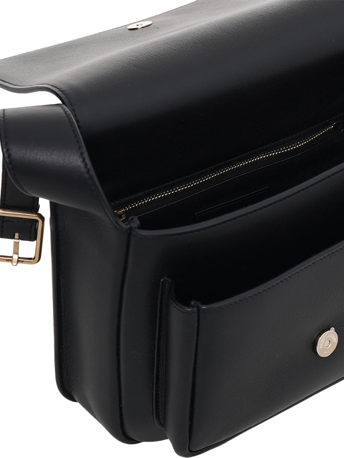Niki Satchel Flap Leather Black BHW